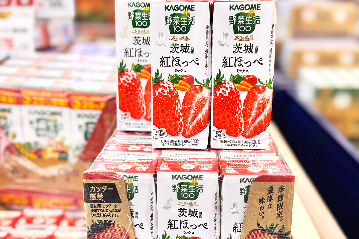 深作農園✕カゴメ【いちご】コラボ『野菜生活100 本日の逸品 茨城県産